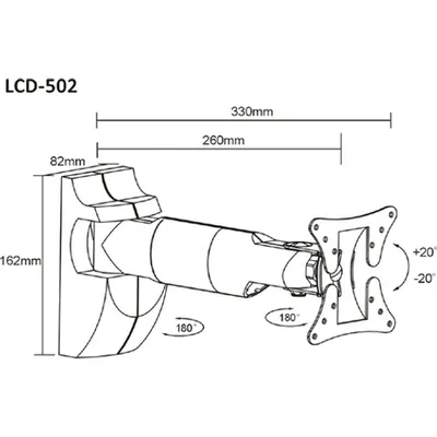 Brateck 13-27" Up to 30Kg VESA Wall Mount