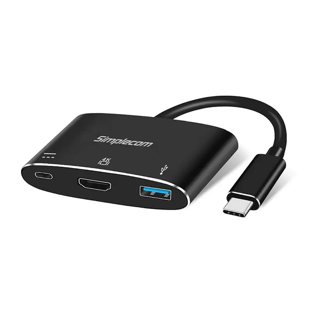 Simplecom DA310 USB 3.1 Type C to HDMI USB 3.0 Adapter with PD Charging 
