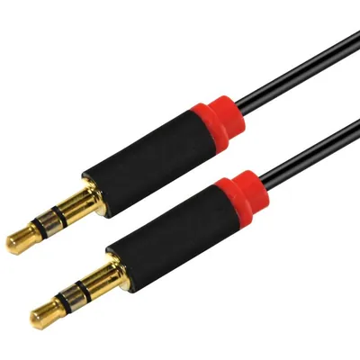 Astrotek 2m Stereo 3.5mm Flat Cable, Male to Male