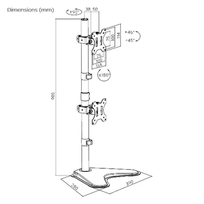 Brateck Dual Monitor Desk mount