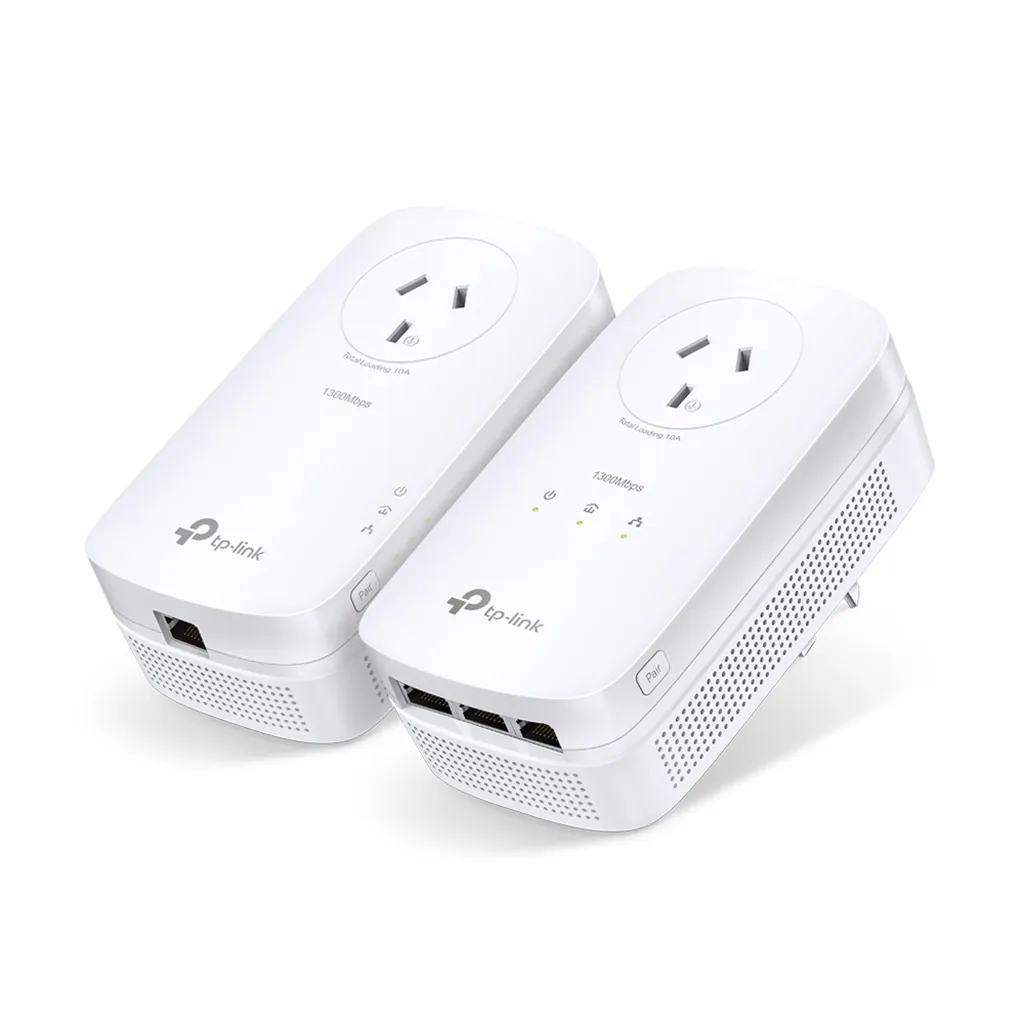 TP-LINK AV1300 MIMO 3 Port Gigabit Powerline Start Kit