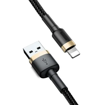 Baseus Cafule Lightning to USB Cable 2m - Black/Gold