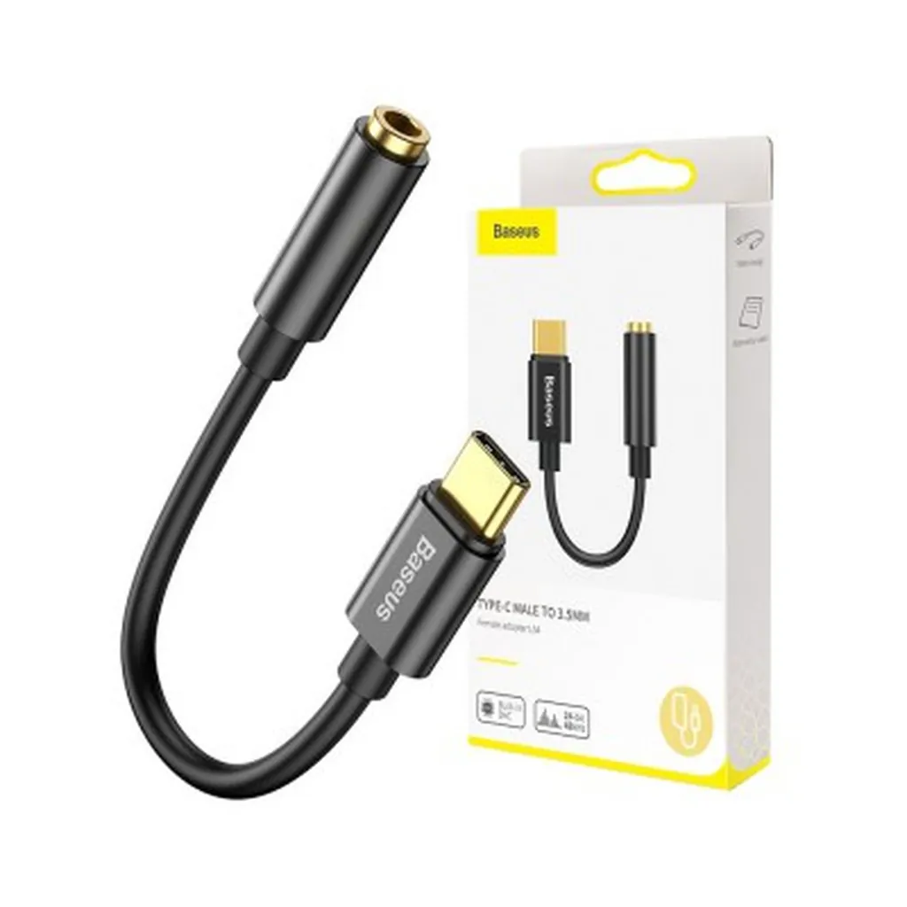 Baseus Type C Male to 3.5mm Female Adapter - Black