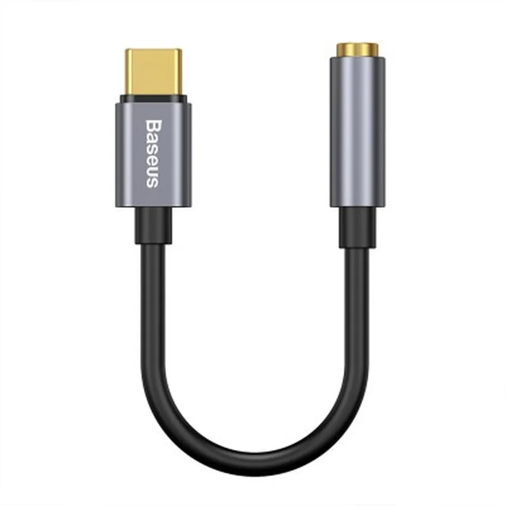 Baseus Type C Male to 3.5mm Female Adapter - Grey
