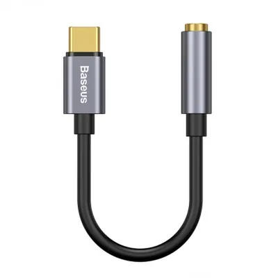 Baseus Type C Male to 3.5mm Female Adapter - Grey