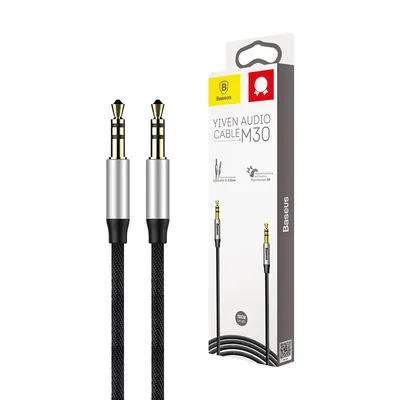 Baseus Viven 3.5MM Audio Cable 1m - Black/Silver
