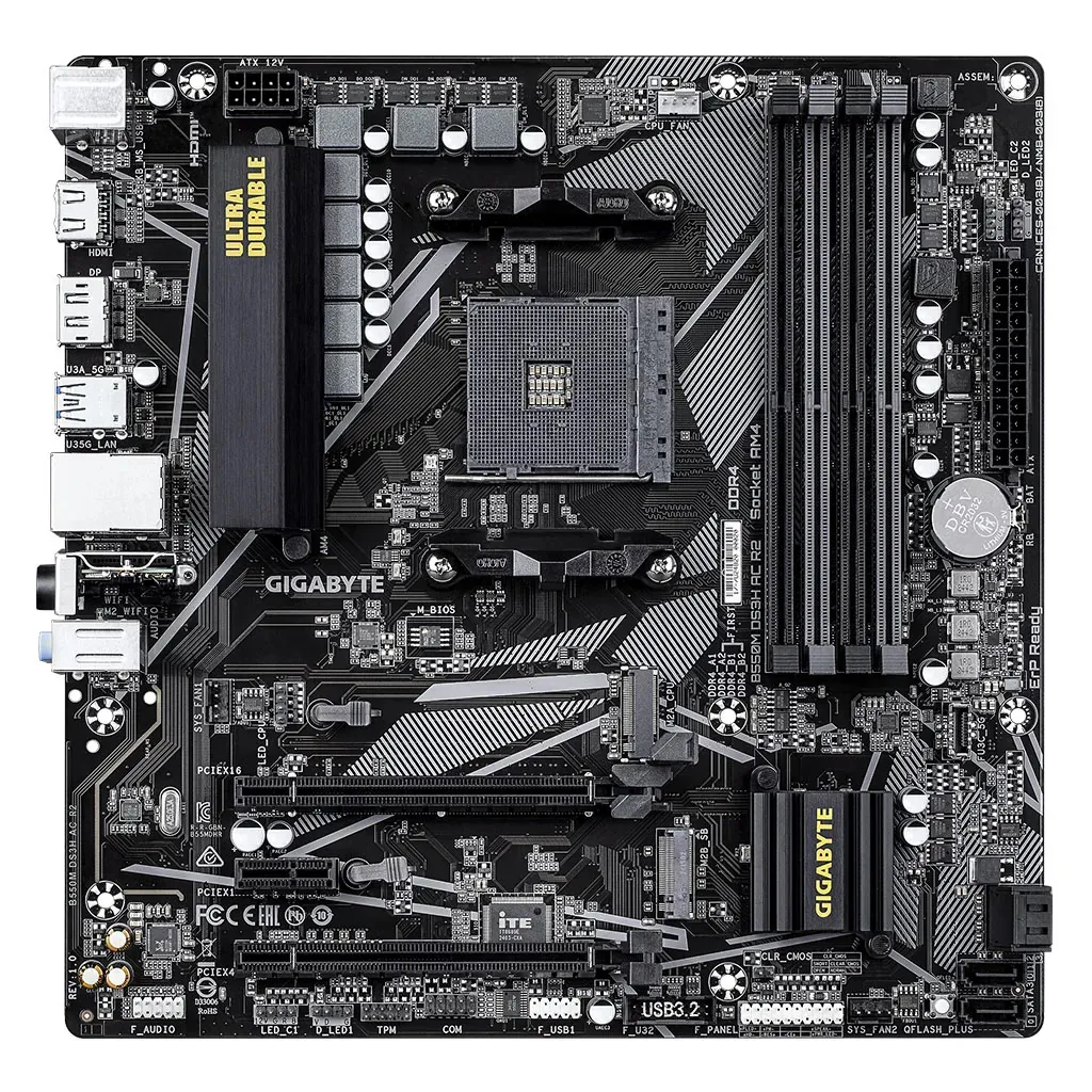 Gigabyte B550M DS3H AC WiFi AM4 mATX Motherboard 