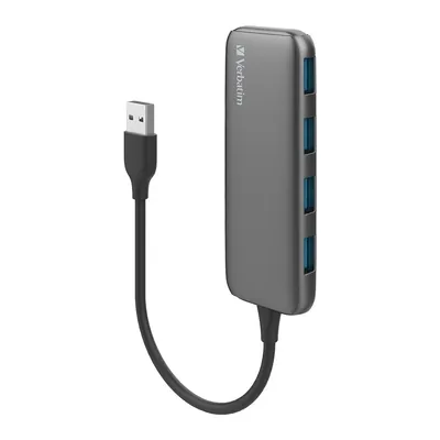 Verbatim USB-A 3.0 Hub to 4 Port USB-A 3.0 - Space Grey