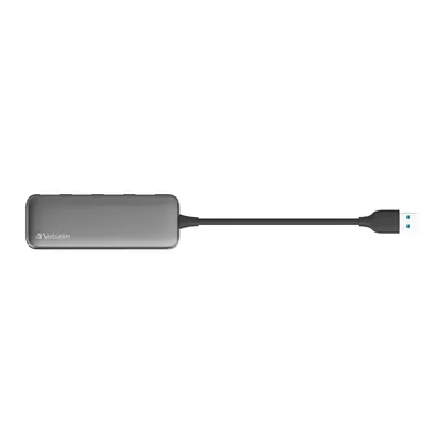 Verbatim USB-A 3.0 Hub to 4 Port USB-A 3.0 - Space Grey