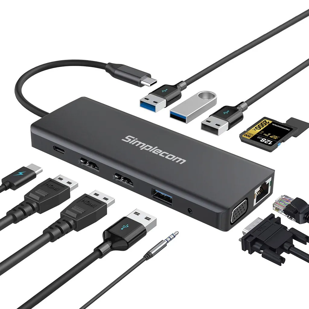 Simplecom CHN612 USB-C 12-in-1 Docking Station