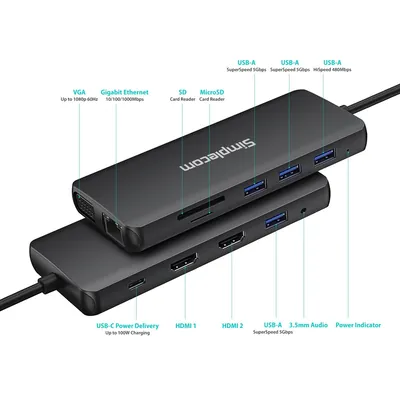 Simplecom CHN612 USB-C 12-in-1 Docking Station