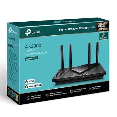 TP-LINK Archer AX55 AX3000 Dual Band Wireless Gigabit Router