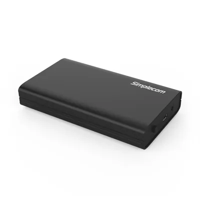 Simplecom SE301-CL 3.5" SATA to USB 3.0 Hard Drive Enclosure - Black