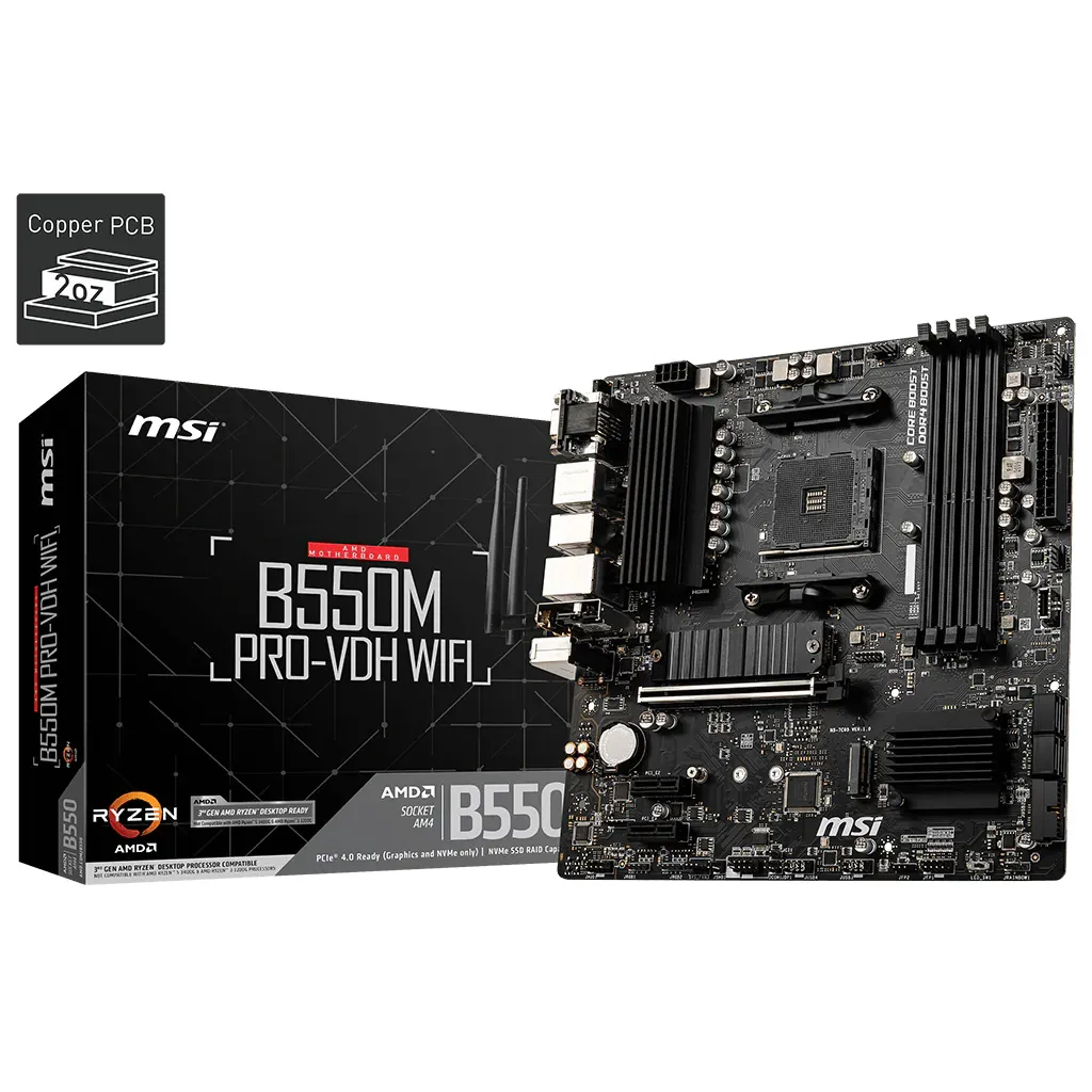MSI B550M PRO-VDH WiFi AM4 mATX Motherboard