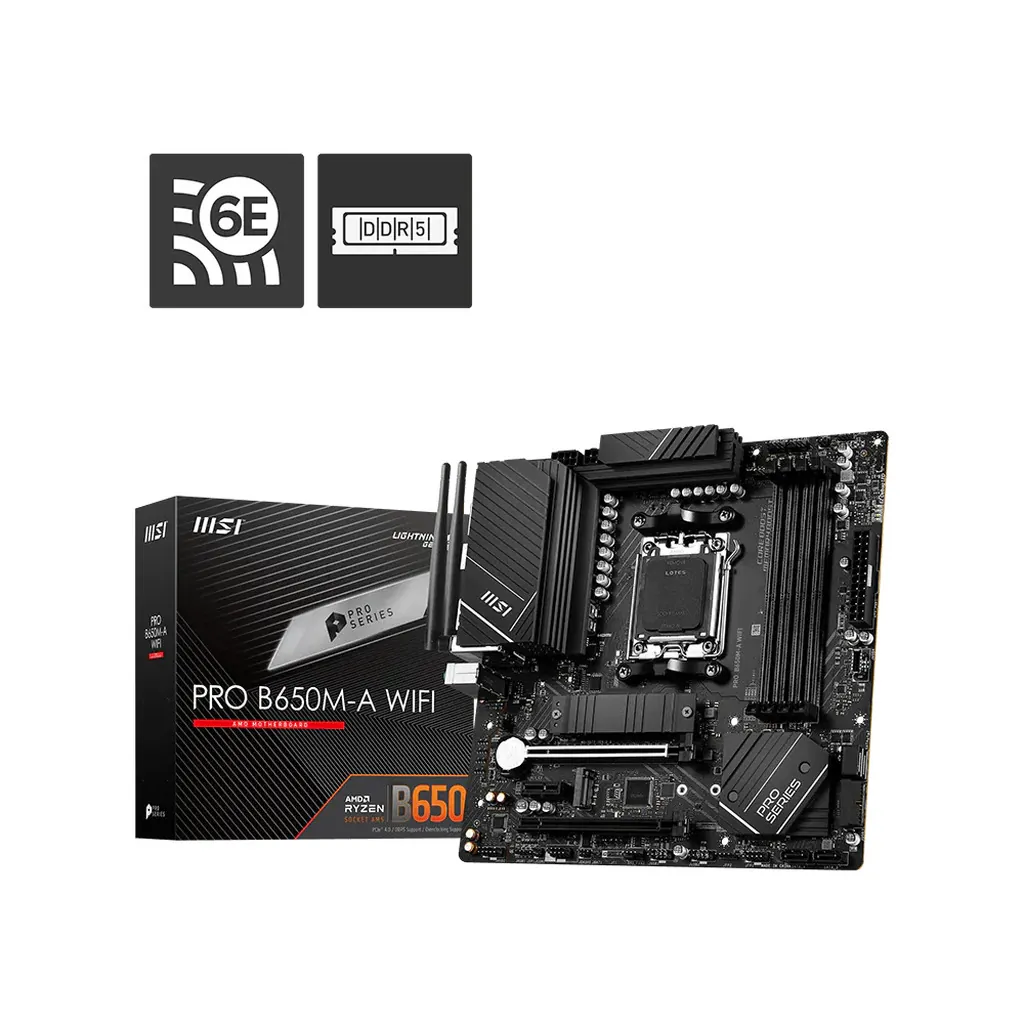 MSI PRO B650M-A WIFI AM5 mATX Motherboard