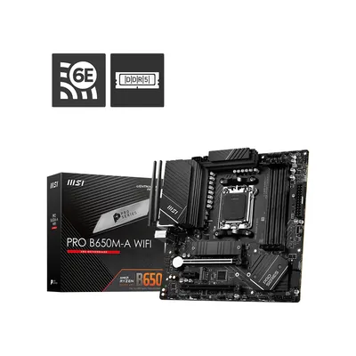 MSI PRO B650M-A WIFI AM5 mATX Motherboard