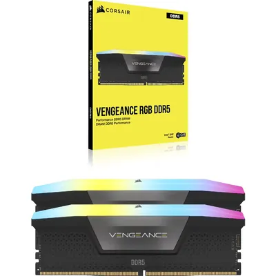 Corsair Vengeance RGB 32GB (2x16GB) DDR5 UDIMM 5200MHz C40 Black