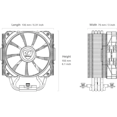 Cougar FORZA 50 ESSENTIAL CPU Fan
