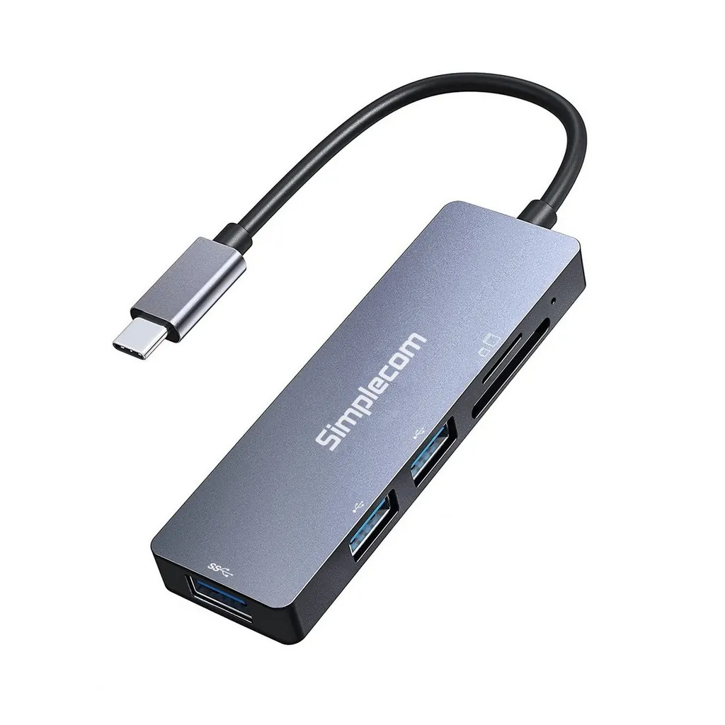 Simplecom CH255 USB-C 5-in-1 Multiport USB-A Hub with SD Card Reader