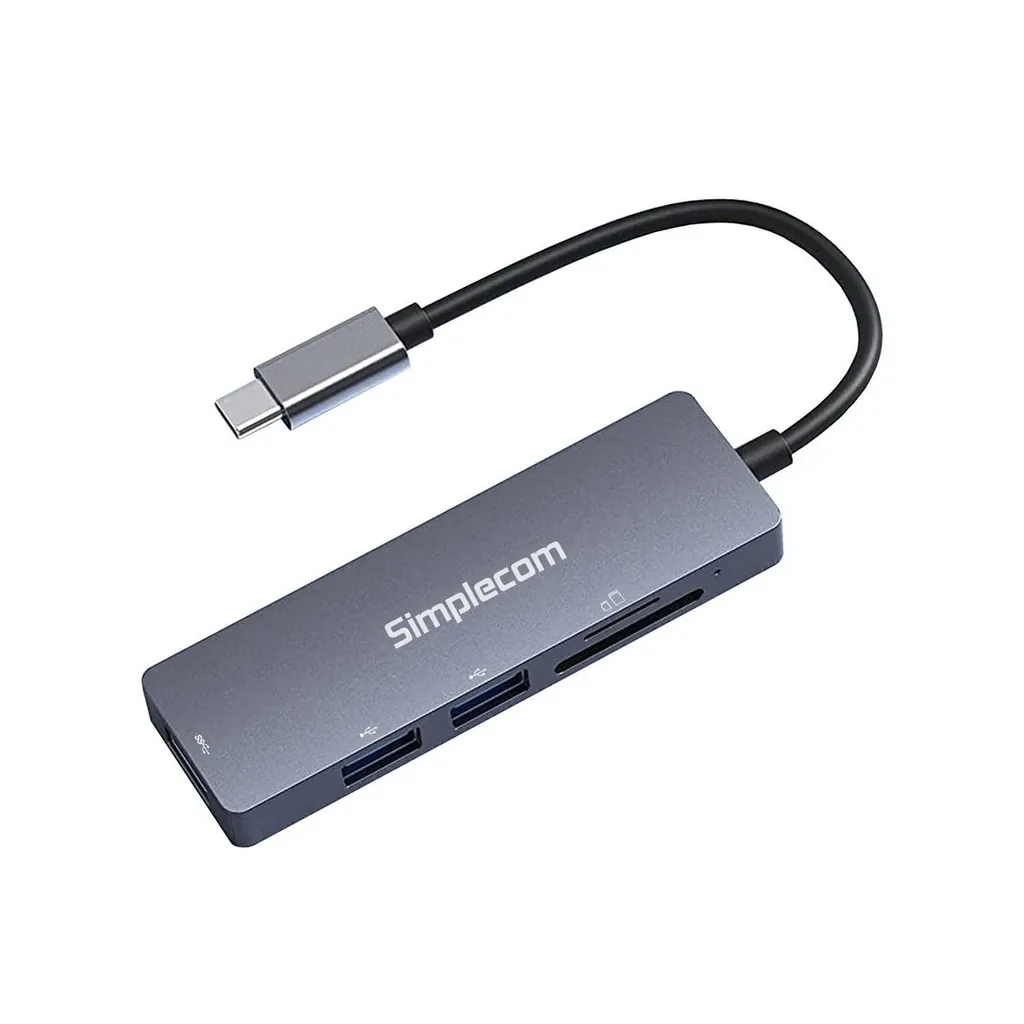 Simplecom CH255 USB-C 5-in-1 Multiport USB-A Hub with SD Card Reader
