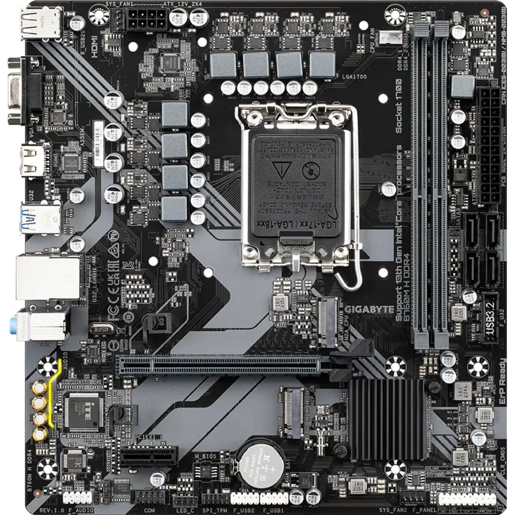 Gigabyte B760M H DDR4 LGA 1700 mATX Motherboard