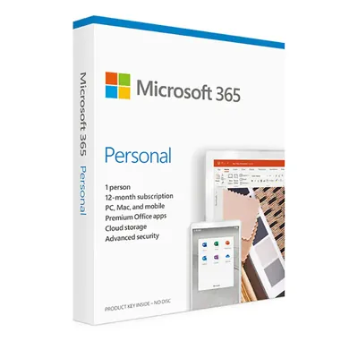 Microsoft 365 Personal 1 User 1 Year Subscription - Medialess