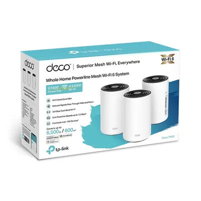 TP-Link Deco PX50 AX3000 + G1500 Home Powerline Mesh Wi-Fi 6 System - 3 Pack 