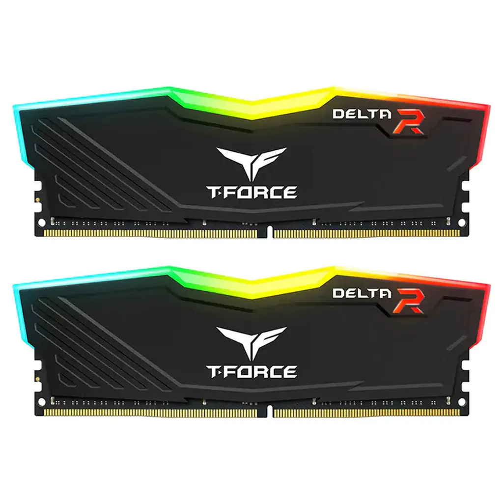 T-Force Delta RGB 16GB (2x 8GB) DDR4 3600MHz Desktop Memory - Black 