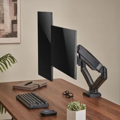 Brateck Economy Dual-Screen Spring-Assited Monitor Arm 17"-32" Monitor VESA 