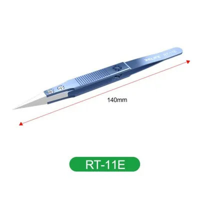 Titanium Ceramic Straight Tweezer Blue