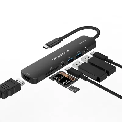Simplecom CHT570 USB-C 7-in-1 Hub HDMI 2.0 Docking Station