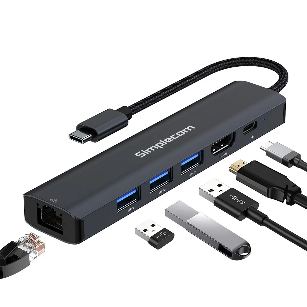 Simplecom CHN560 USB-C 6-in-1 Docking Station