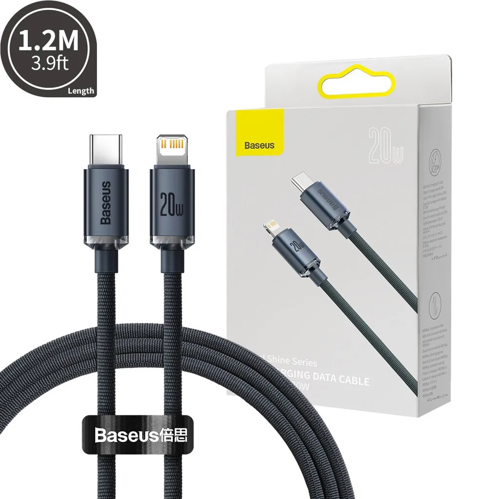 Baseus Lightning to Type-C 20W 1.2m Black