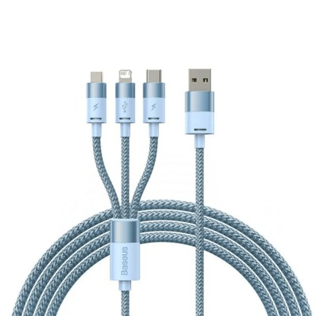 Baseus Rapid 3 in 1 (Micro, Lightning, Type-C) Cable - Blue