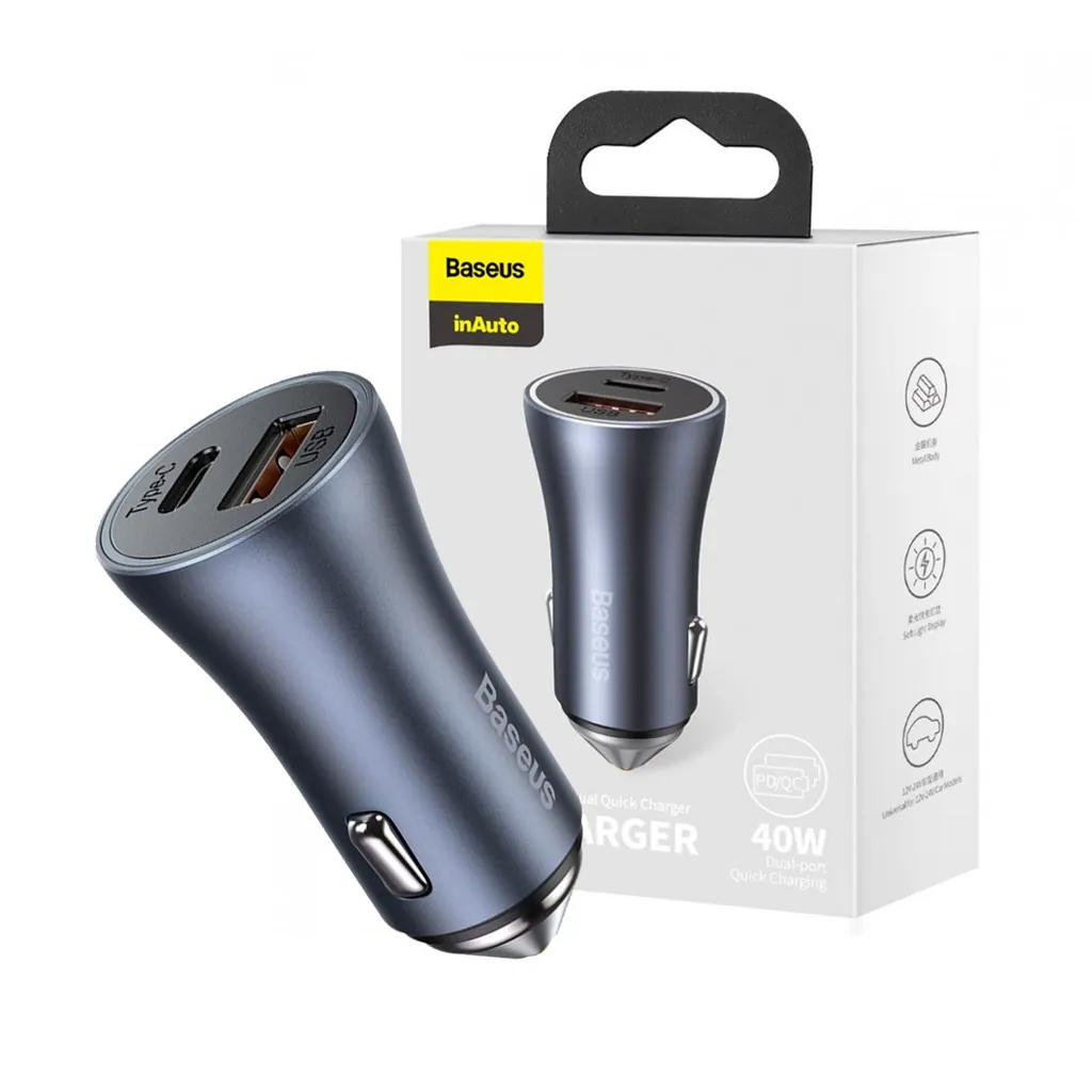 Baseus Golden Contractor Pro U/C 40W Car Charger