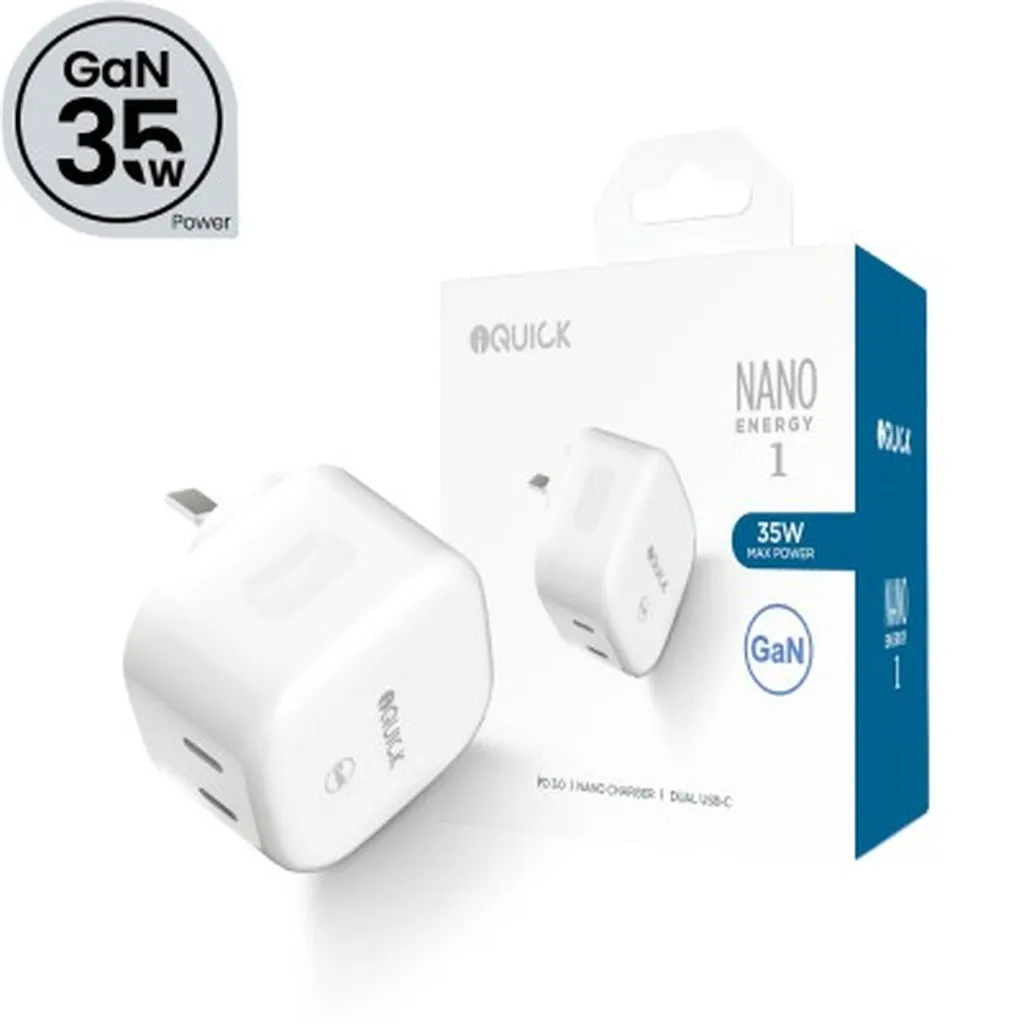 iQuick Nano Dual USB-C 35W Fast Wall Power Adapter