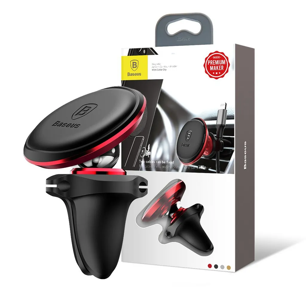 Baseus Magnetic Air Vent Car Mount - Red