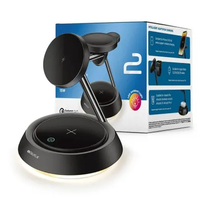 iQuick Twig 2 Multi Wireless Charger With LED Ambient Light-Black