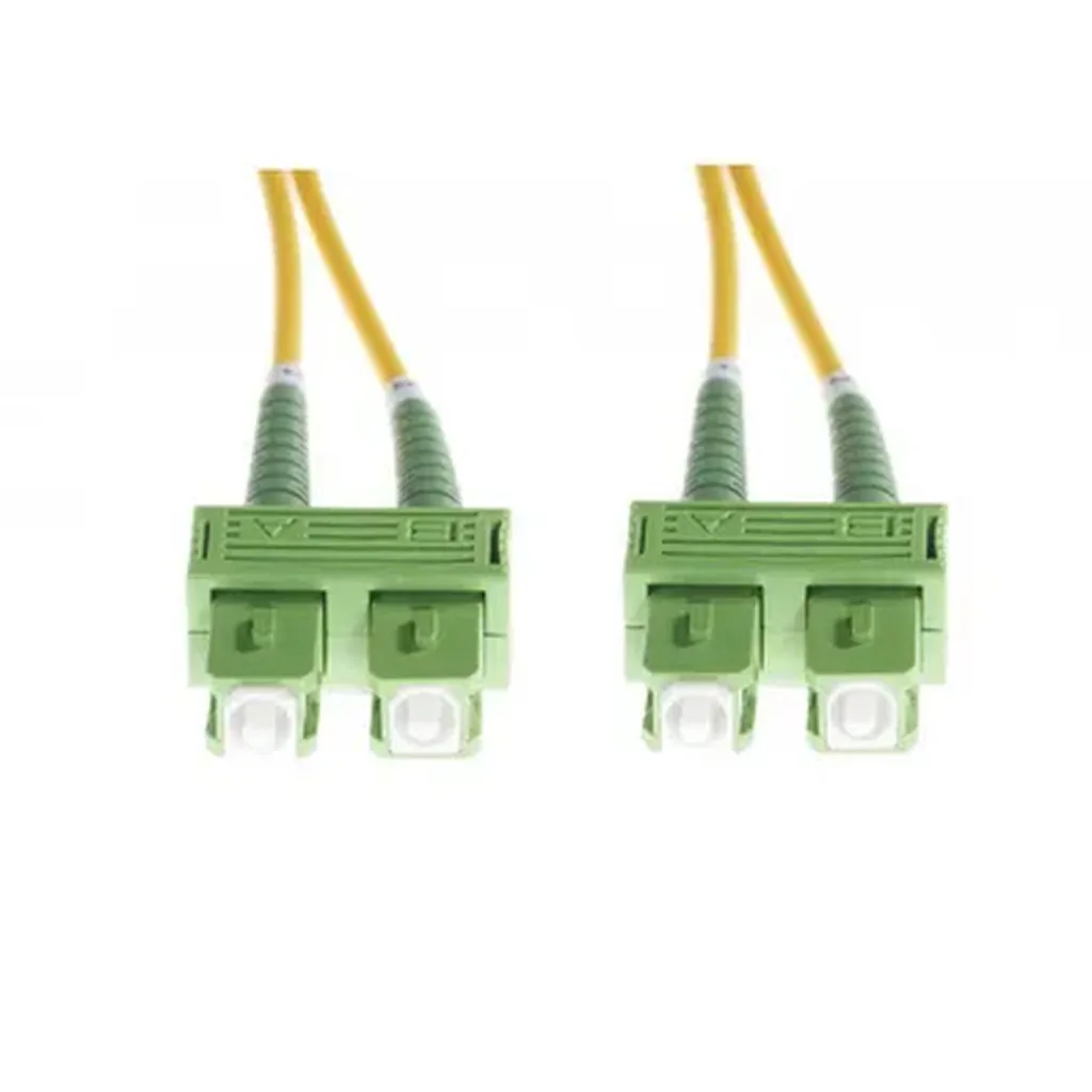 4Cabling Singlemode Fibre Optic Duplex LSZH Patch Lead 0.5m SC/APC-SC/APC OS2 /OS1 2mm Overlseeving - Yellow