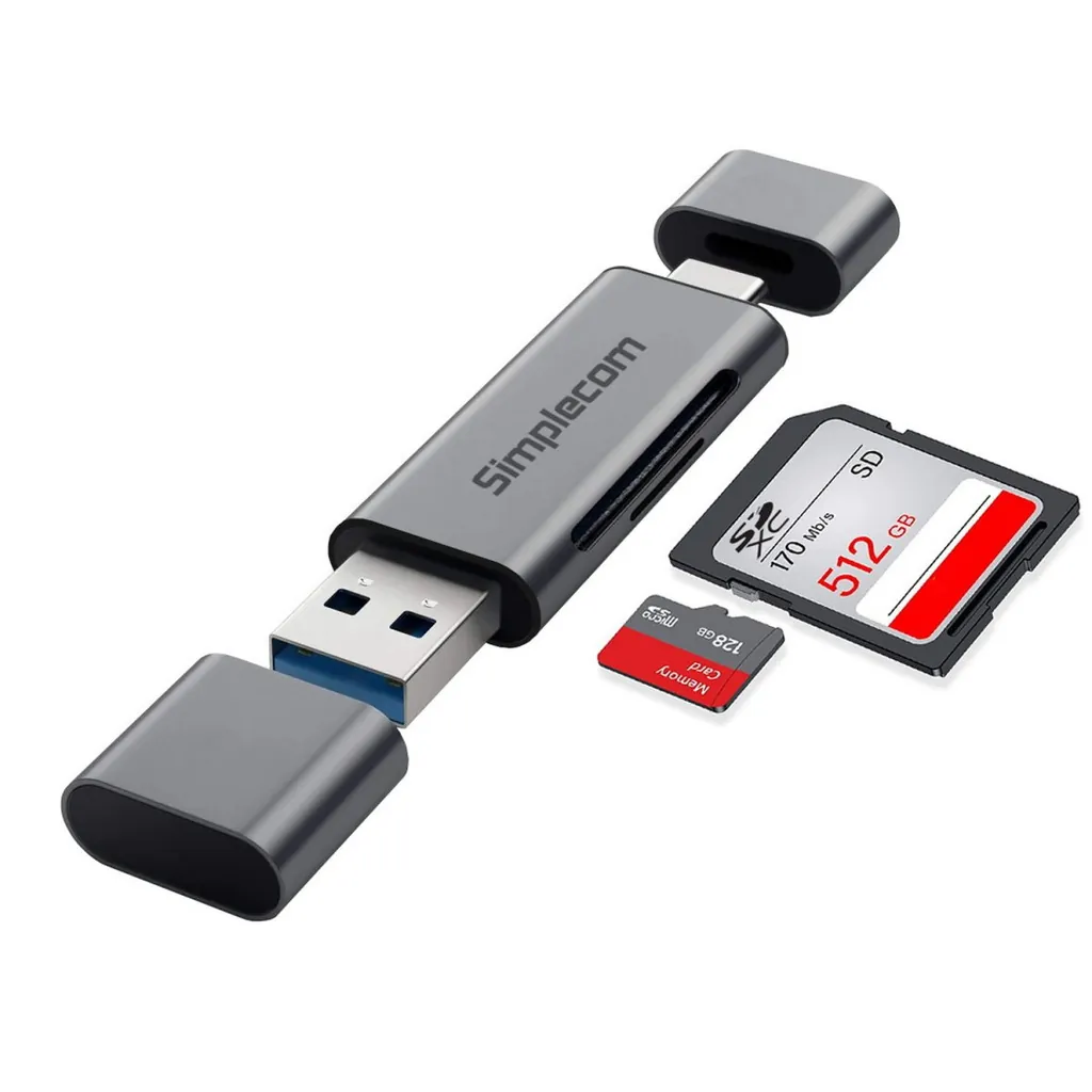 Simplecom CR402 USB-C/A SD/MicroSD Card Reader