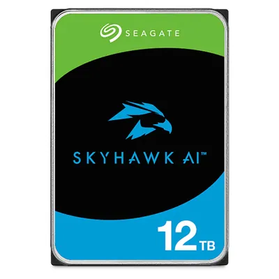 SkyHawk AI Surveillance 3.5" HDD 12TB, SATA 6Gb/s, 7200RPM, 256MB Cache, 5 Years or 2.5M Hours MTBF Warranty