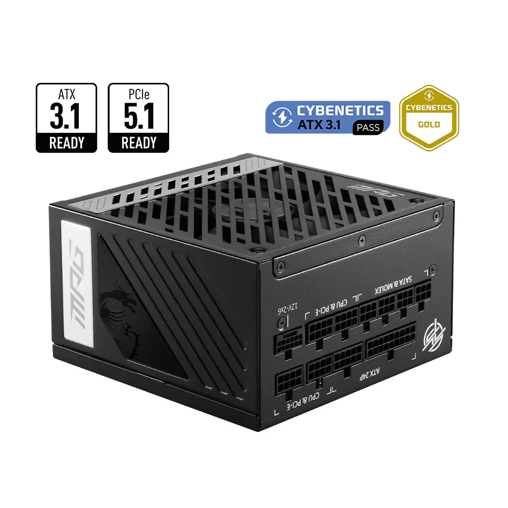 MSI MPG A1000G PCIE5 1000W 80 PLUS Gold Power Supply