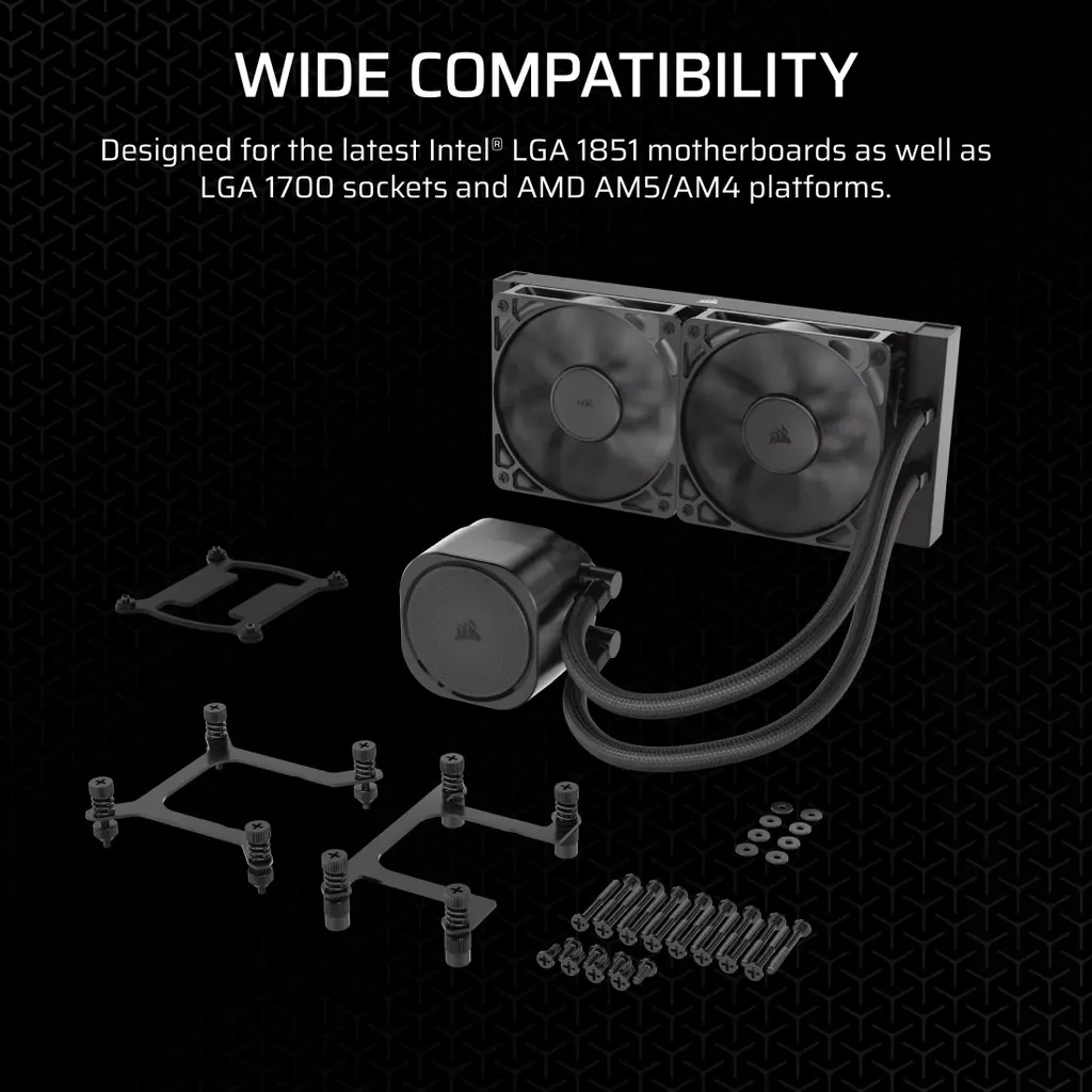Corsair NAUTILUS 240 RS - 240mm AIO Liquid CPU Cooler Black