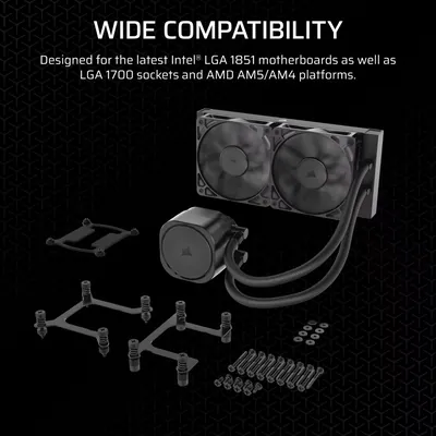 Corsair NAUTILUS 240 RS - 240mm AIO Liquid CPU Cooler Black