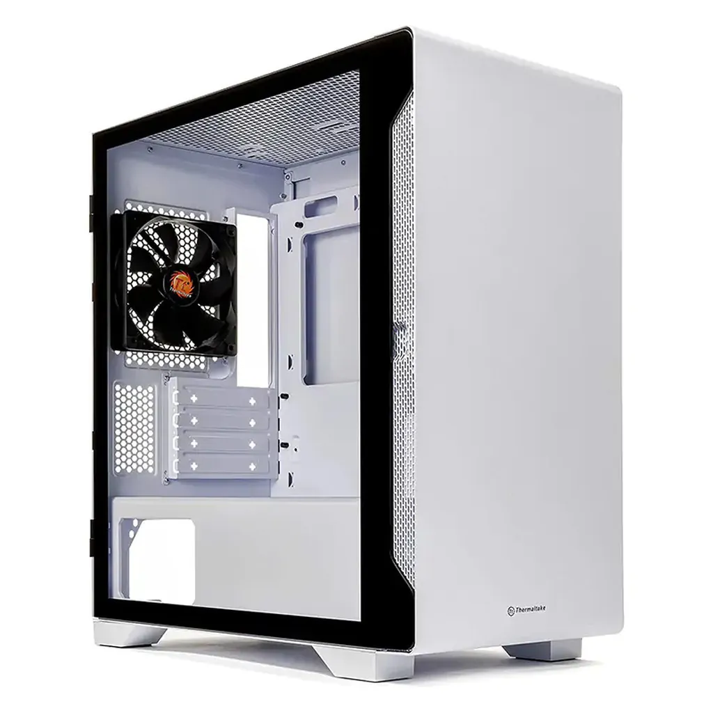 Thermaltake S100 TG Tempered Glass mATX Case Snow