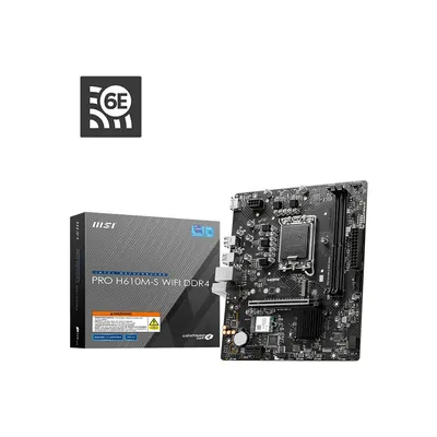 MSI PRO H610M-S WIFI DDR4 LGA1700 mATX Motherboard