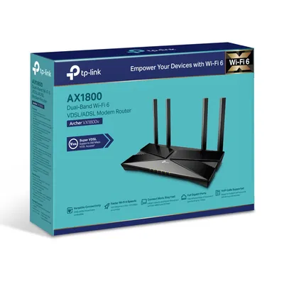 TP-Link Archer VX1800v Dual-Band Wi-Fi 6 VDSL/ADSL Modem Router