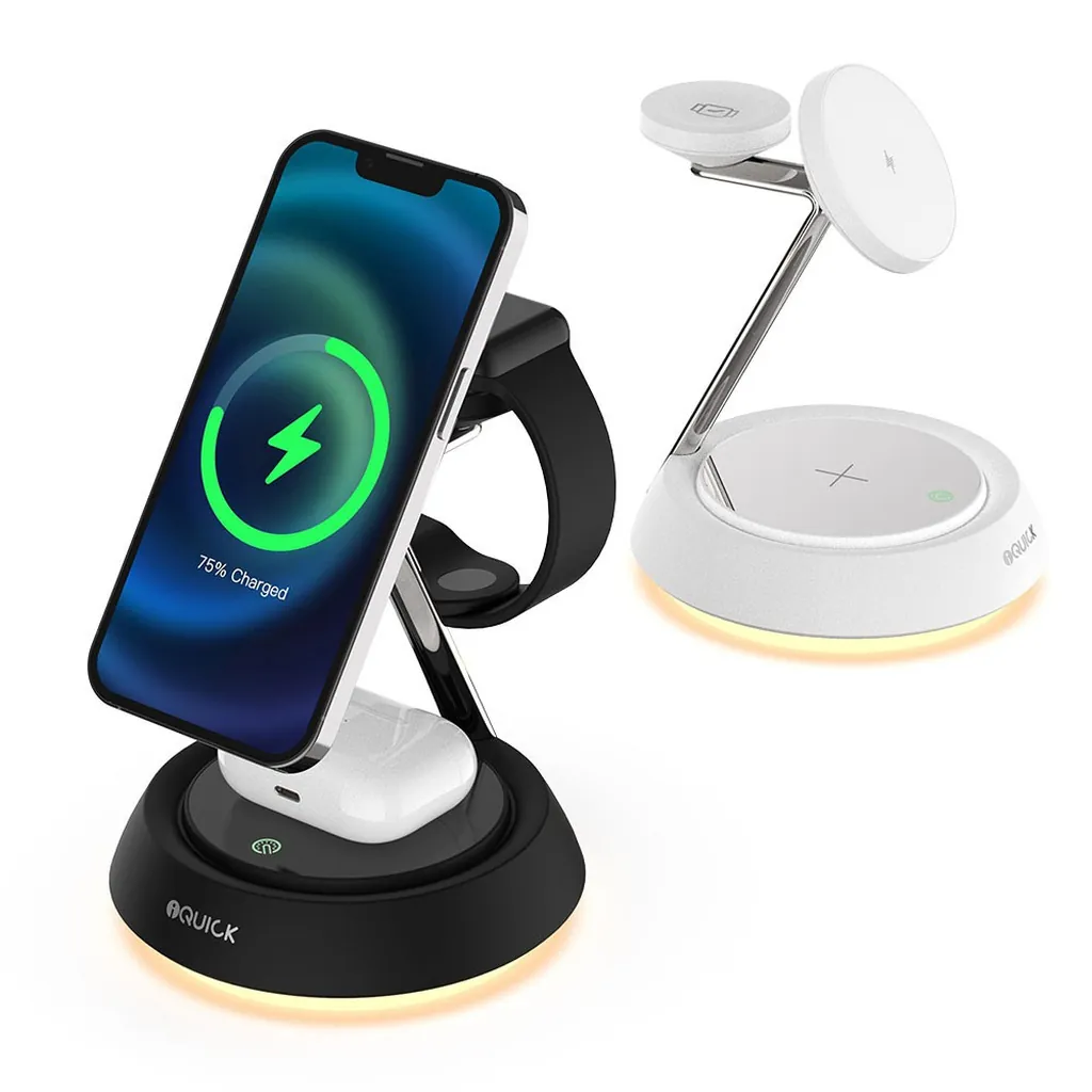 iQuick Twig 2 Multi Wireless Charger With LED Ambient Light - White