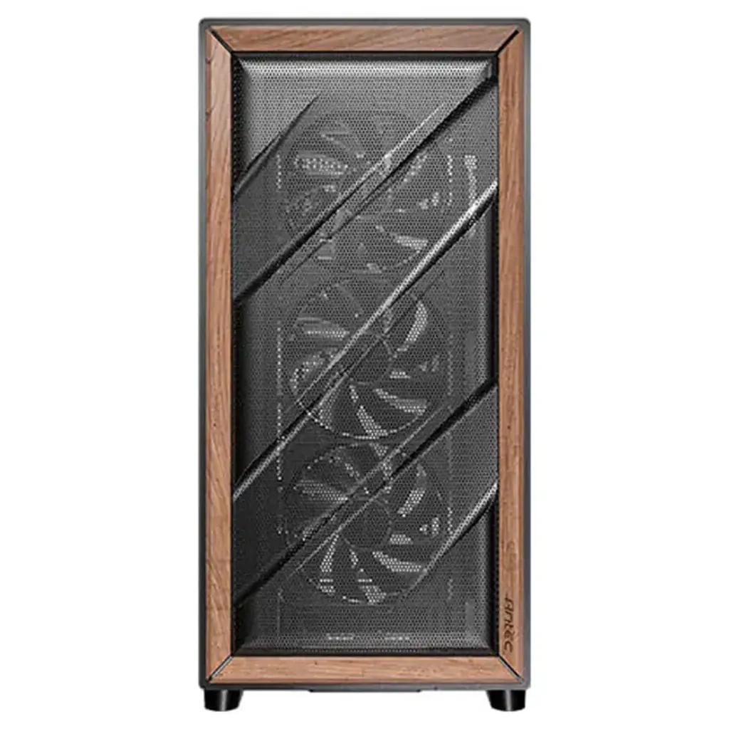 Antec Flux ATX Black Premium Case - Walnut