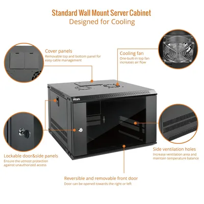 Tecmojo 6RU 450mm Wall Mount Network Cabinet